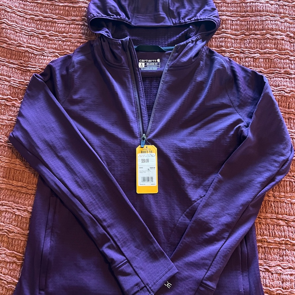 Carhartt Deep Purple Half-Zip Hoodie